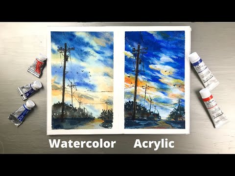 Should beginners use acrylic or watercolor