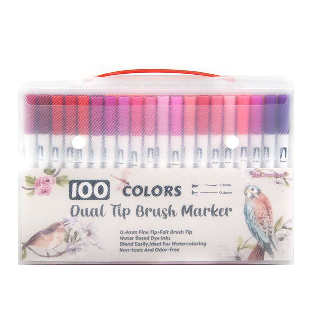 Dual Tip Watercolor Brush Marker Set100colors Becreative
