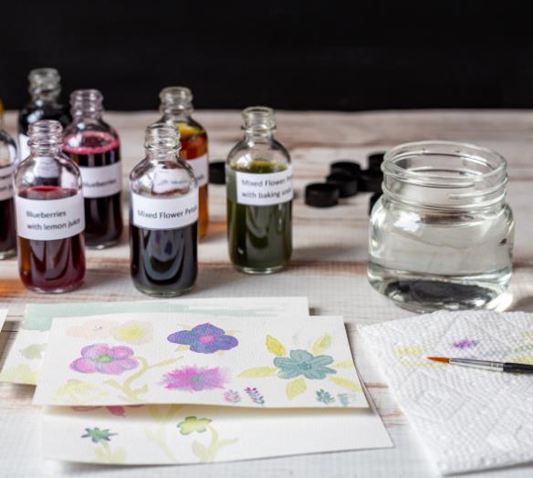 How do you make homemade watercolor ink